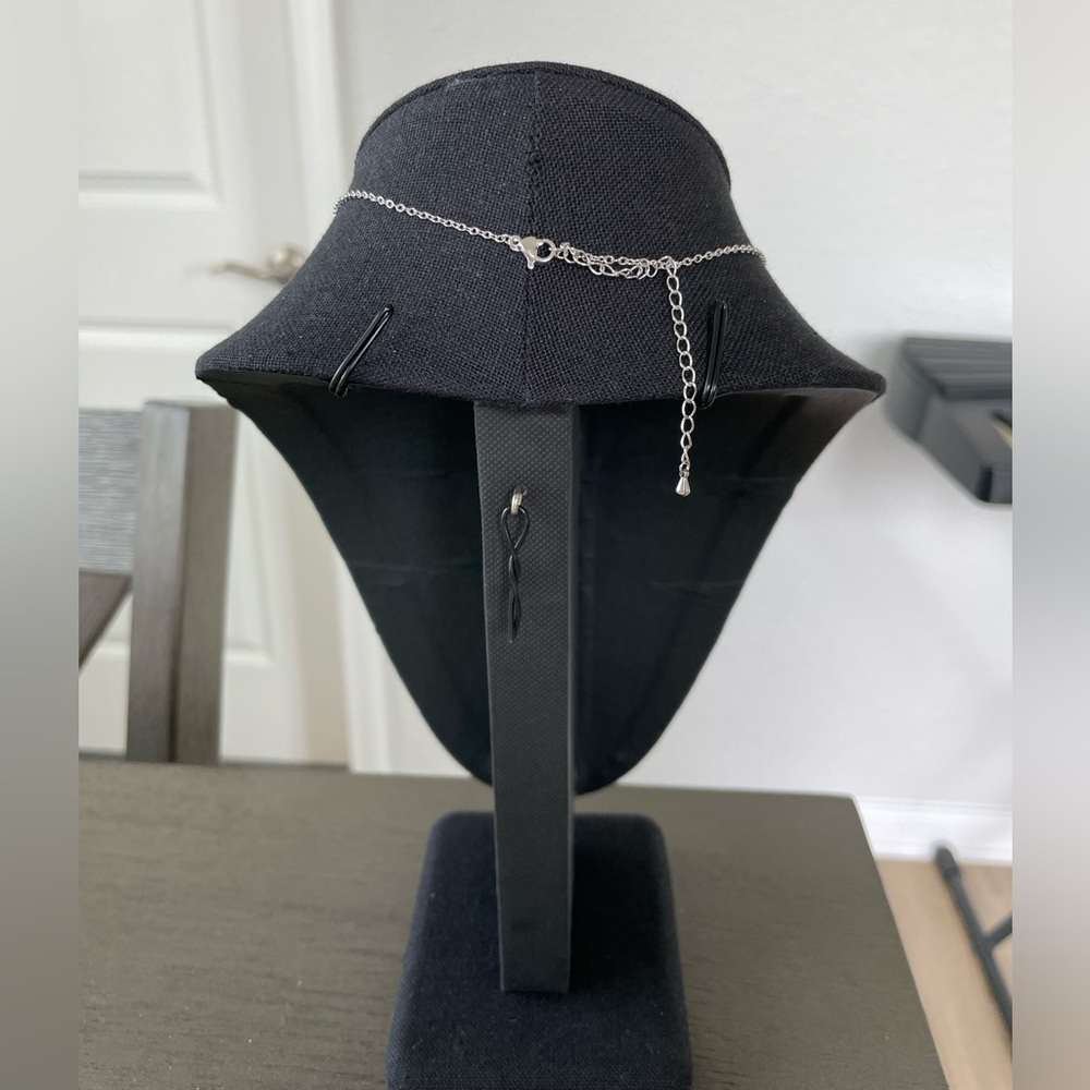 Hebrew Letter ‘Shin’ Necklace | Silver - Picture 2 of 4